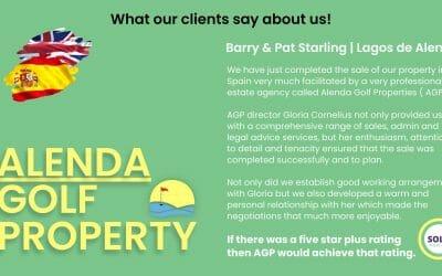 What Clients say about Alenda Golf Property!